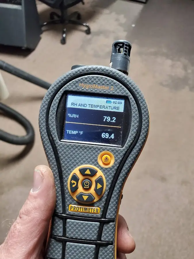 Moisture meter humidity assessment for Fire & Smoke Damage Restoration in Norco